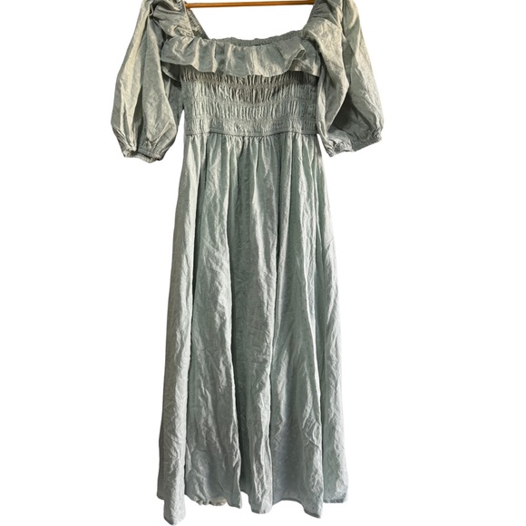 R. Vivimos // sage green long sleeves maxi dress size large aug1 - Picture 4 of 8
